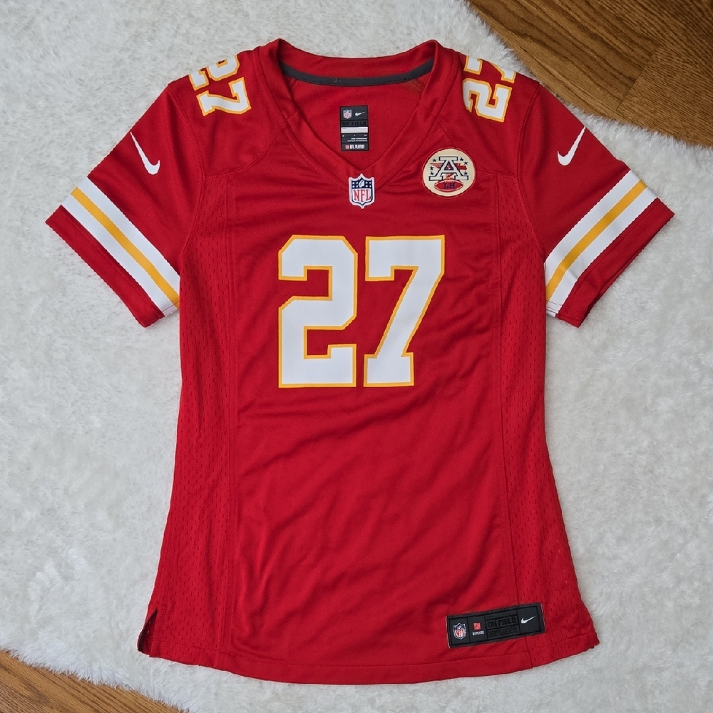 Nike KC Chiefs #27 Kareem Hunt Jersey, Womens Small, Great Condition